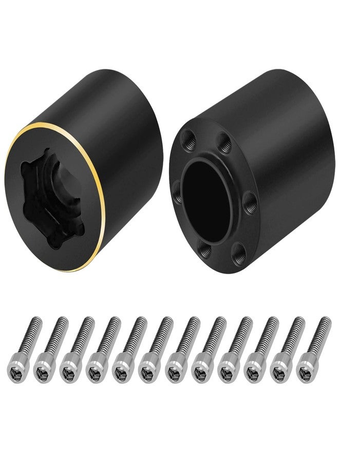 JGGZONE 4Pcs RC Brass Counterweight 12mm Hex Hub 22mm Extended Adapters for 1.9inch Beadlock Wheel Rim for SCX10 TRX4 1/10 RC Crawler Upgrades (22mm) - Image 2